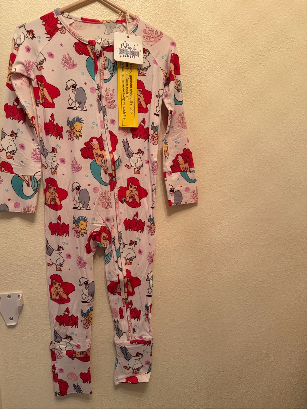 Disney Pink Little Mermaid One-Piece Bamboo Pajamas